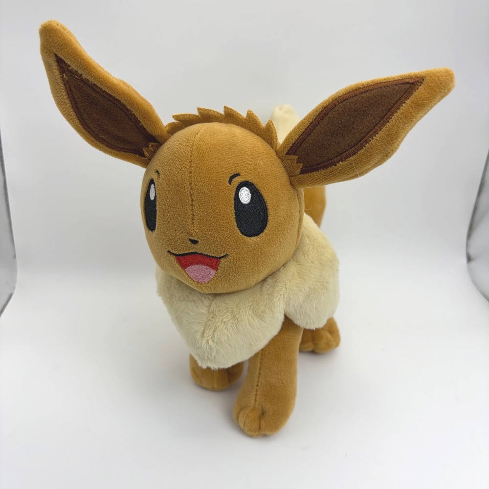 Pokemon Eevee Plush Brown Stuffed Animal Toy Jazwares PKW4018-071023-WH 8 Inch